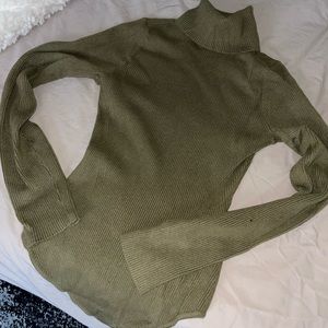 Abercrombie and fitch soft collection turtle neck body suit olive